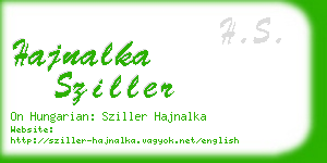 hajnalka sziller business card